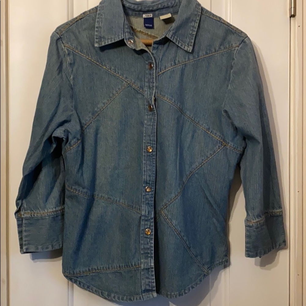 Denim button up